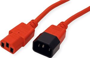 Kabel zasilający Value ROLINE Kabel zasilający C14 - C13, IEC 320 , czerwony, 3 m 1