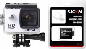 Kamera SJCAM Kamera Sportowa SJCAM SJ4000 Biała + Akumulator 1