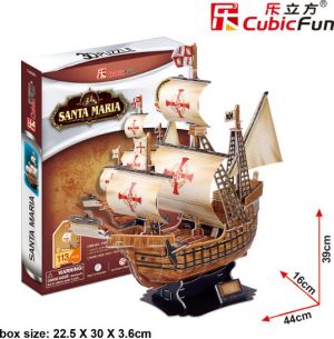 Cubicfun PUZZLE 3D Żaglowiec Santa Maria - T4008H 1