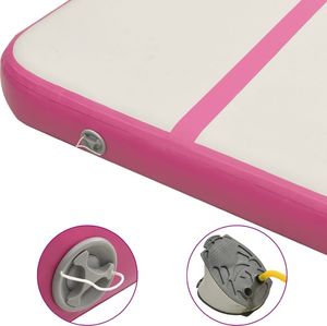 vidaXL Dmuchany materac gimnastyczny 92688 700 cm x 100 cm x 20 cm różowy 7