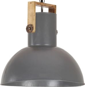 Lampa wisząca vidaXL Industrialna lampa wisząca, 25 W, szara, okrągła, 52 cm, E27 1
