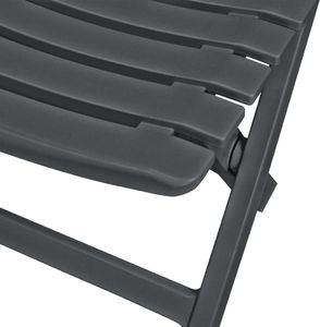 vidaXL 3-cz. zestaw składanych mebli bistro, plastik, antracytowy 4