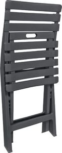 vidaXL 3-cz. zestaw składanych mebli bistro, plastik, antracytowy 6