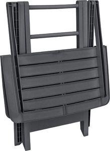 vidaXL 3-cz. zestaw składanych mebli bistro, plastik, antracytowy 7