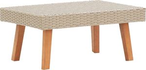 vidaXL 3-cz. zestaw wypoczynkowy do ogrodu, poduszki, rattan PE, beż 6