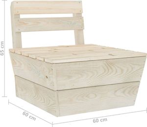 vidaXL Moduł sofy środkowej z palet, impregnowane drewno świerkowe 6