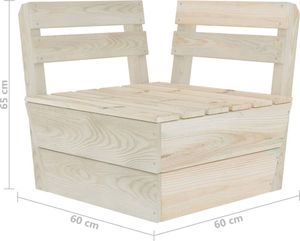 vidaXL Moduł sofy narożnej z palet, impregnowane drewno świerkowe 6