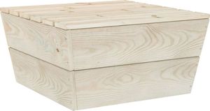 vidaXL Stoliki ogrodowe, 2 szt., 60x60x30 cm, impregnowany świerk 2