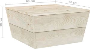 vidaXL Stoliki ogrodowe, 2 szt., 60x60x30 cm, impregnowany świerk 6