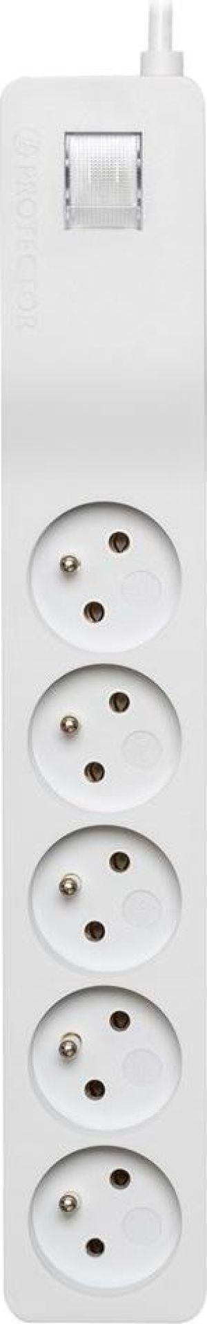 Listwa zasilająca Lestar ZX 510 przeciwprzepięciowa 5 gniazd 1 m szara 4