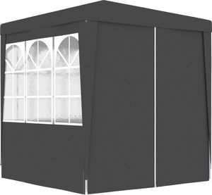vidaXL Namiot imprezowy ze ściankami, 2x2 m, antracyt, 90 g/m 1