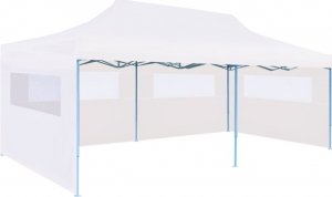 vidaXL Składany namiot ze ścianami bocznymi, 3 x 6 m, stal, biały 1