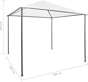 vidaXL Pawilon ogrodowy, 3 x 3 x 2,7 m, biały, 180 g/m 8