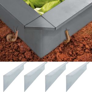 vidaXL Ogrodzenie przeciw ślimakom, 4 szt., stal, 170x7x25 cm, 0,7 mm 1