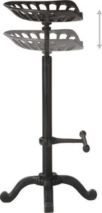 vidaXL Stołek barowy, czarny, żeliwny 3