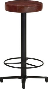 vidaXL Stołki barowe, 2 szt., 66 cm, skóra naturalna 3
