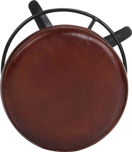 vidaXL Stołki barowe, 2 szt., 66 cm, skóra naturalna 4