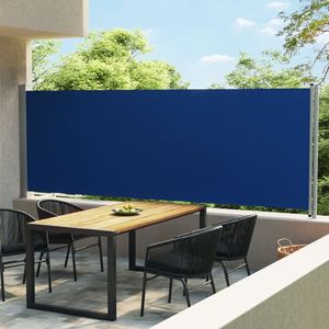 vidaXL Wysuwana markiza boczna na taras, 600 x 160 cm, niebieska 1