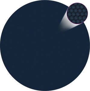 vidaXL Pływająca folia solarna z PE na basen, 356 cm, czarno-niebieska 3
