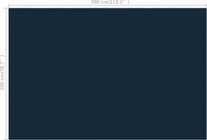 vidaXL Pływająca folia solarna z PE, 300x200 cm, czarno-niebieska 5