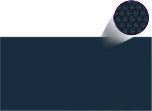 vidaXL Pływająca folia solarna z PE, 450x220 cm, czarno-niebieska 3