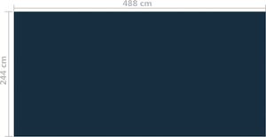 vidaXL Pływająca pokrywa solarna z PE, 488x244 cm, czarno-niebieska 5