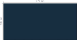 vidaXL Pływająca pokrywa solarna z PE, 975x488 cm, czarno-niebieska 5