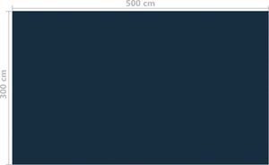 vidaXL Pływająca folia solarna z PE, 500x300 cm, czarno-niebieska 5