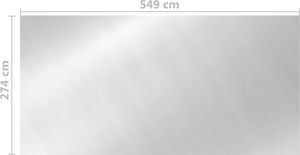 vidaXL Folia na basen, srebrna, 549x274 cm, PE 5