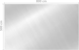 vidaXL Prostokątna folia na basen, 800x500 cm, PE, srebrna 5