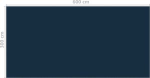 vidaXL Pływająca folia solarna z PE, 600x300 cm, czarno-niebieska 5