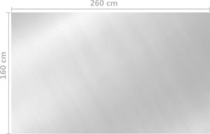 vidaXL Pokrywa na basen, srebrna, 260x160 cm, PE 5
