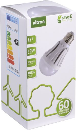 Ultron Żarówka LED E27, 10W, 810lm, 3000K, biała ciepła (138119) 2