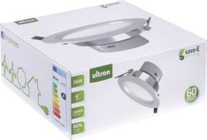 Ultron Żarówka LED, Sufitowe, 16W, 900lm, 4000K, biała ciepła (138094) 2