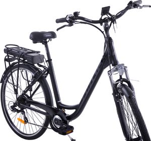 Rower elektryczny Fuzlu Rower elektryczny 28 łabędź miejski LG CELL czarny E-1 3