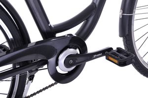 Rower elektryczny Fuzlu Rower elektryczny 28 łabędź miejski LG CELL czarny E-1 6