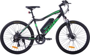 Rower elektryczny Fuzlu Rower elektryczny 26 MTB unisex czarno-zielony Electron 1