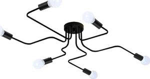 Lampa wisząca ECpower Żyrandol Lampa Wisząca 6 Pkt Światła Czarny Zd74f 1