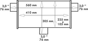 TurboWorks Tłumik Środkowy Tylny 76mm TurboWorks LT 409SS 5
