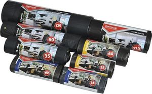 Office Products Worki na śmieci domowe OFFICE PRODUCTS, super mocne (LDPE), 120l, 10szt., czarne 2