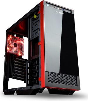 Obudowa In Win 503 Midi-Tower, Czarno-czerwony, Okno (503 Black) 3