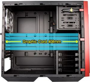 Obudowa In Win 503 Midi-Tower, Czarno-czerwony, Okno (503 Black) 5