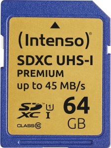 Karta Intenso Premium SDXC 64 GB Class 10 UHS-I  (3421490) 1