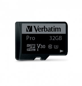 Karta Verbatim Pro MicroSDXC 32 GB Class 10 UHS-I/U3 V30 (47041) 1