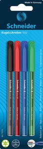 Schneider Długopis SCHNEIDER VIZZ, M, 4szt., blister, mix kolorów 1
