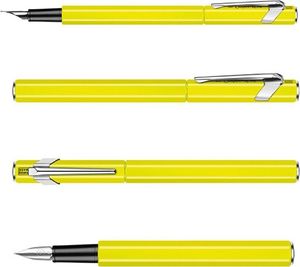 Caran d`Arche Pióro wieczne 849 Fluo Line, F, żółte 3