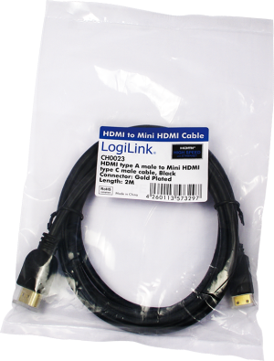 Kabel LogiLink HDMI Mini - HDMI 2m czarny (CH0023) 2