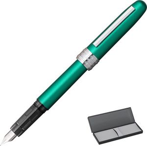 Platinum Pióro wieczne Platinum Plaisir Teal Green, F, zielone matowe 3