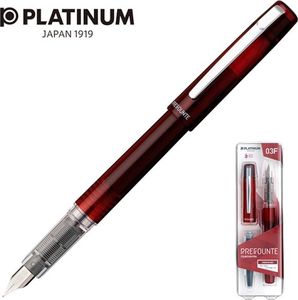 Platinum Pióro wieczne Platinum Prefounte Crimson Red, F, w plastikowym opakowaniu, na blistrze, bordowe 1