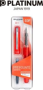 Platinum Pióro wieczne Platinum Prefounte Vermilion Orange, F, w plastikowym opakowaniu, na blistrze, pomarańczowe 3